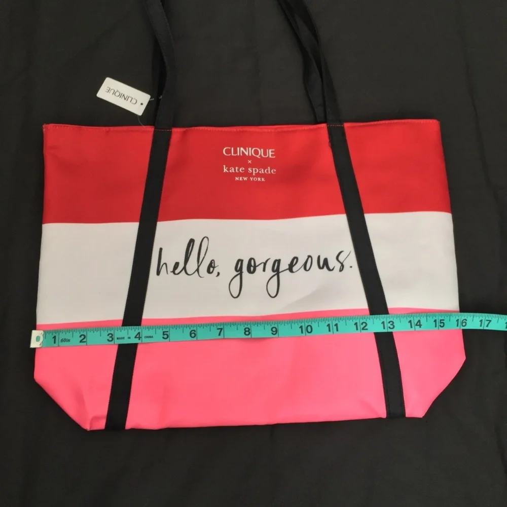 Kate Spade X Clinique Carry All Tote and Cosmetic Bag